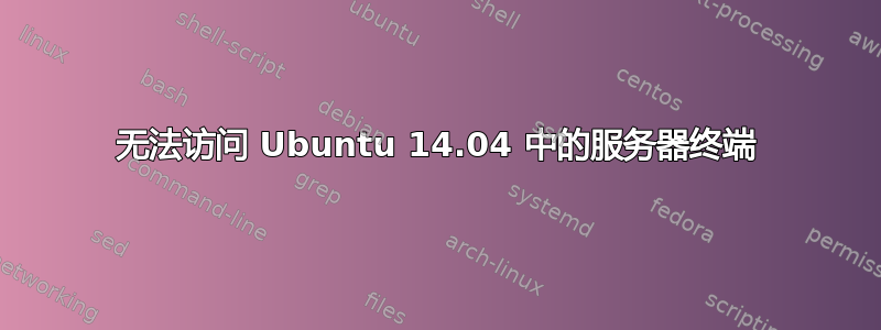 无法访问 Ubuntu 14.04 中的服务器终端