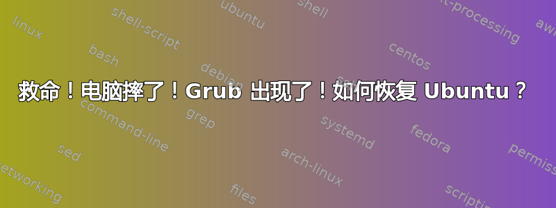 救命！电脑摔了！Grub 出现了！如何恢复 Ubuntu？