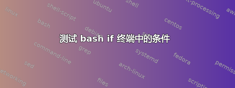 测试 bash if 终端中的条件 