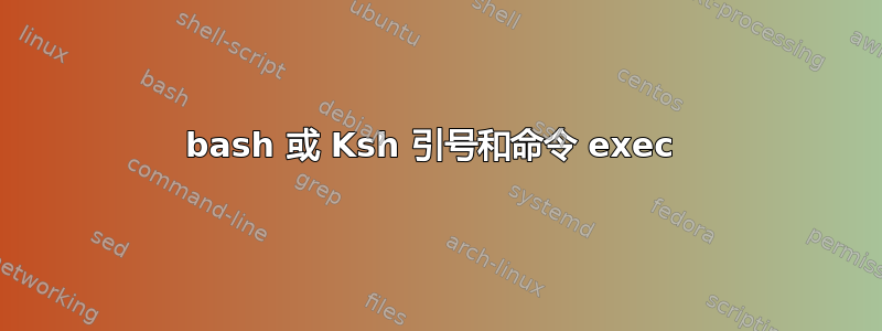 bash 或 Ksh 引号和命令 exec 