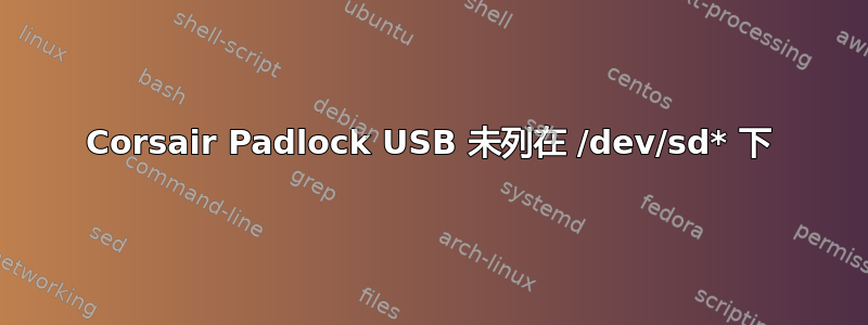 Corsair Padlock USB 未列在 /dev/sd* 下