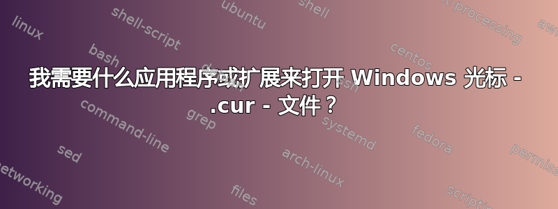 我需要什么应用程序或扩展来打开 Windows 光标 - .cur - 文件？