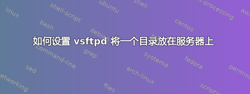 如何设置 vsftpd 将一个目录放在服务器上