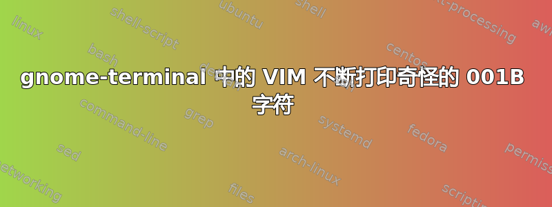 gnome-terminal 中的 VIM 不断打印奇怪的 001B 字符