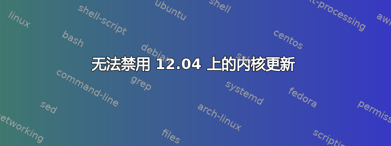 无法禁用 12.04 上的内核更新