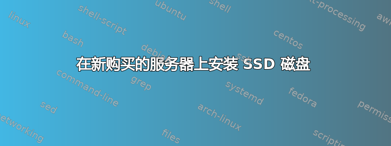 在新购买的服务器上安装 SSD 磁盘