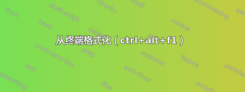 从终端格式化（ctrl+alt+f1）