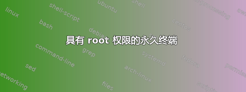 具有 root 权限的永久终端