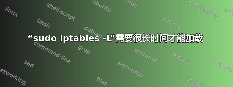 “sudo iptables -L”需要很长时间才能加载