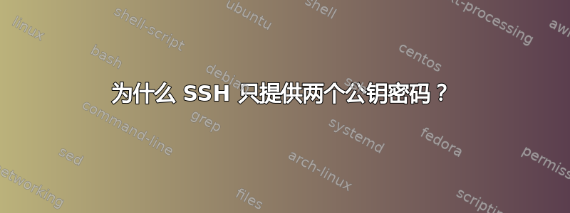 为什么 SSH 只提供两个公钥密码？