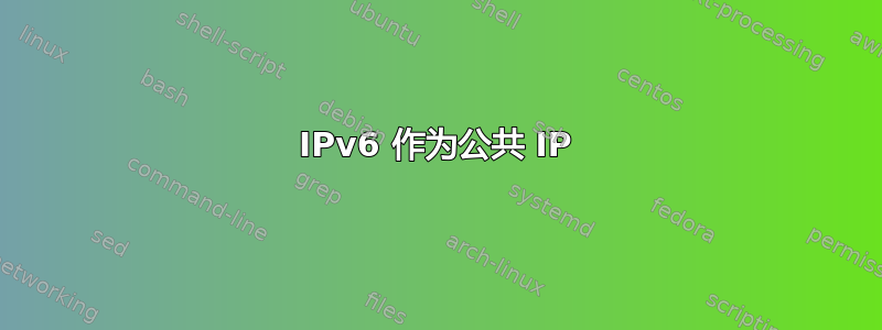 IPv6 作为公共 IP