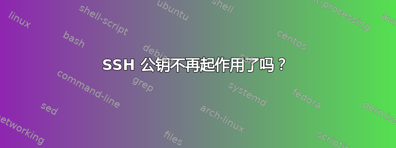 SSH 公钥不再起作用了吗？