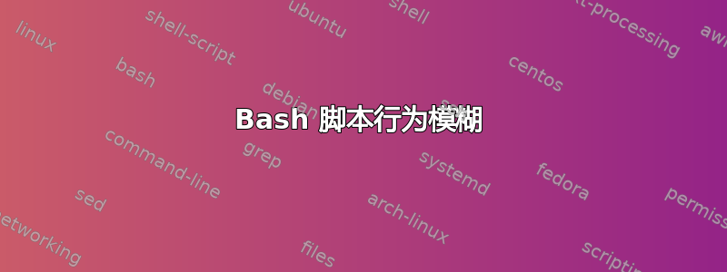 Bash 脚本行为模糊