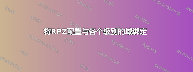 将RPZ配置与各个级别的域绑定