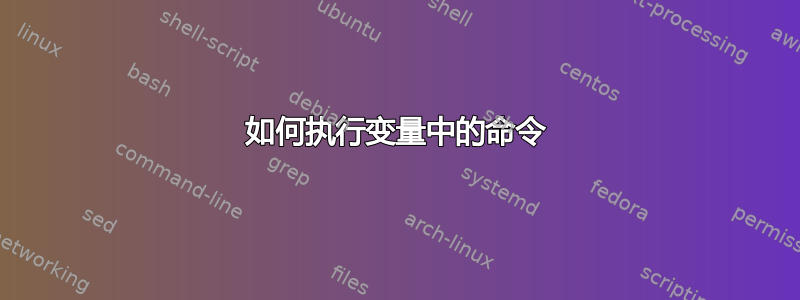 如何执行变量中的命令