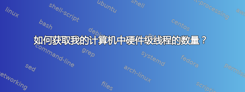 如何获取我的计算机中硬件级线程的数量？