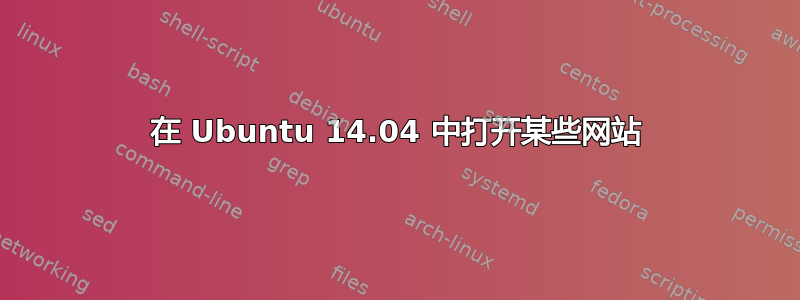 在 Ubuntu 14.04 中打开某些网站