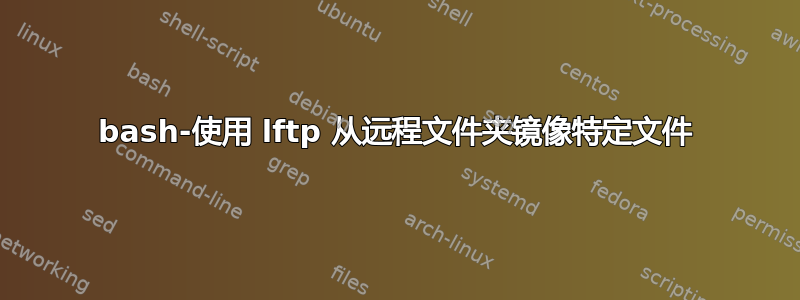 bash-使用 lftp 从远程文件夹镜像特定文件