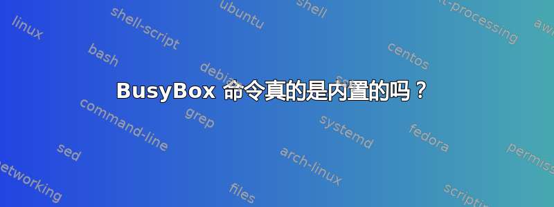 BusyBox 命令真的是内置的吗？