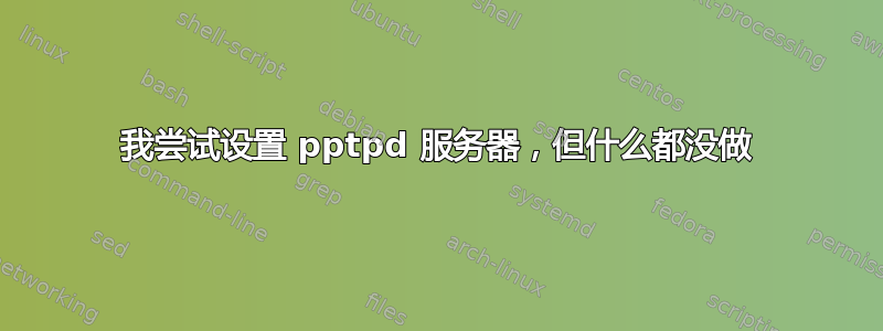 我尝试设置 pptpd 服务器，但什么都没做