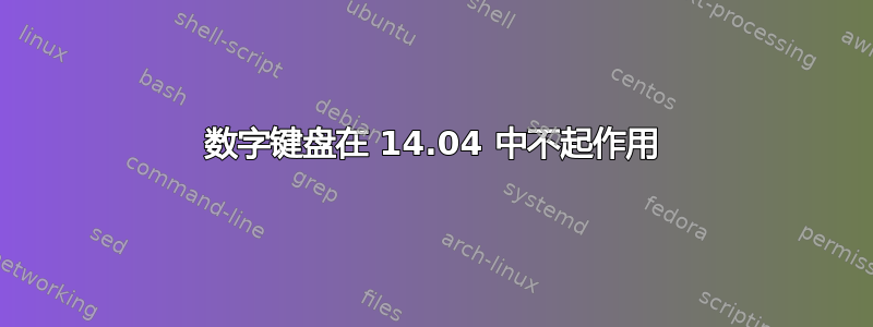 数字键盘在 14.04 中不起作用