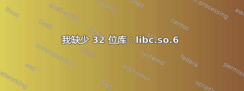 我缺少 32 位库：libc.so.6