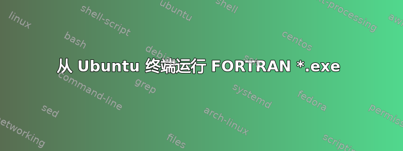 从 Ubuntu 终端运行 FORTRAN *.exe