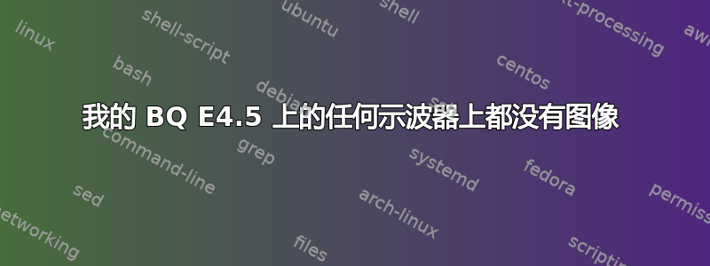 我的 BQ E4.5 上的任何示波器上都没有图像