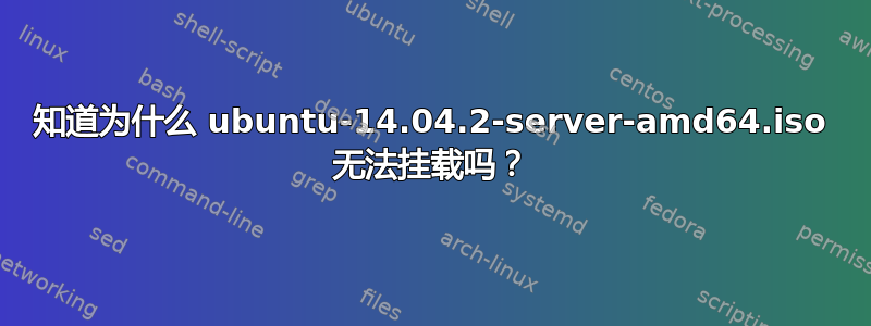 知道为什么 ubuntu-14.04.2-server-amd64.iso 无法挂载吗？