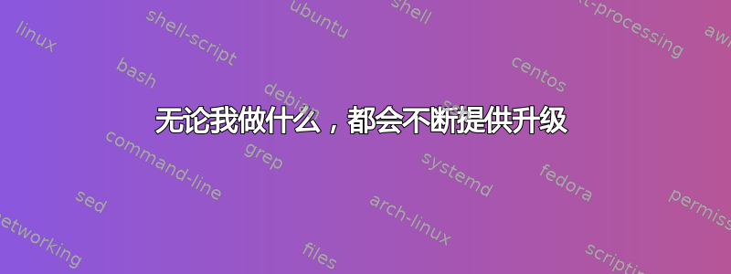 无论我做什么，都会不断提供升级