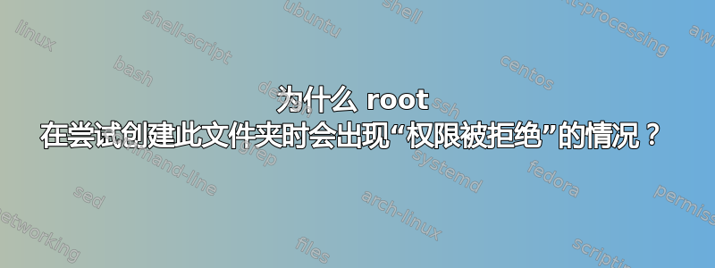 为什么 root 在尝试创建此文件夹时会出现“权限被拒绝”的情况？