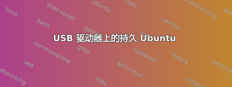 USB 驱动器上的持久 Ubuntu