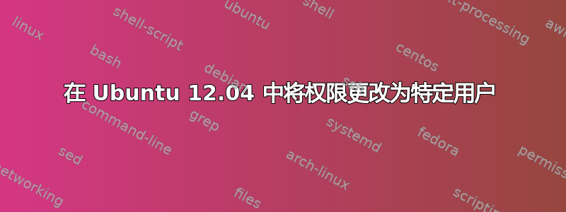 在 Ubuntu 12.04 中将权限更改为特定用户