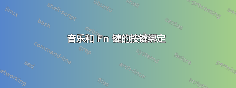 音乐和 Fn 键的按键绑定