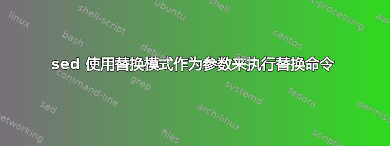 sed 使用替换模式作为参数来执行替换命令