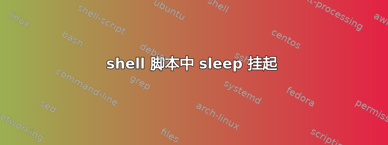 shell 脚本中 sleep 挂起