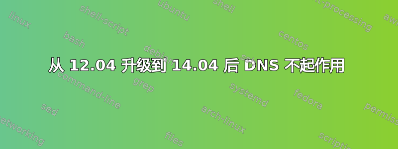 从 12.04 升级到 14.04 后 DNS 不起作用