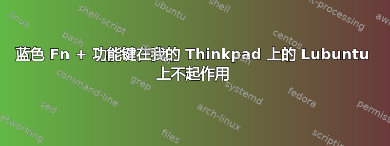 蓝色 Fn + 功能键在我的 Thinkpad 上的 Lubuntu 上不起作用