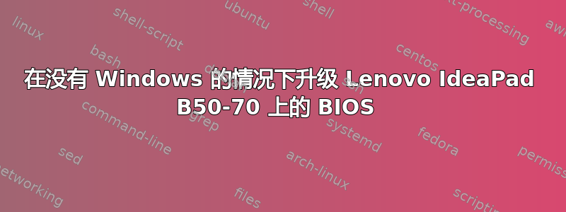 在没有 Windows 的情况下升级 Lenovo IdeaPad B50-70 上的 BIOS 