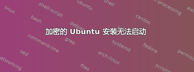 加密的 Ubuntu 安装无法启动