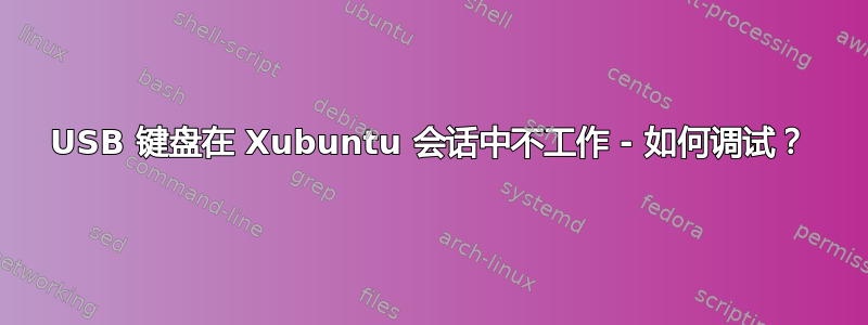 USB 键盘在 Xubuntu 会话中不工作 - 如何调试？