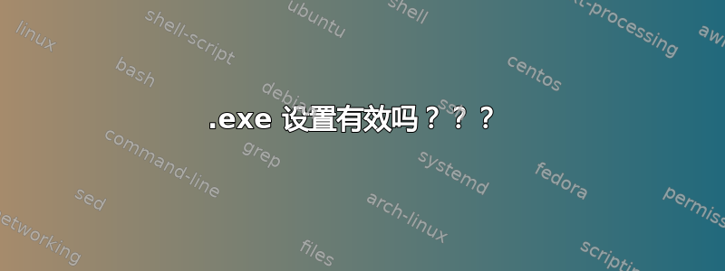 .exe 设置有效吗？？？ 