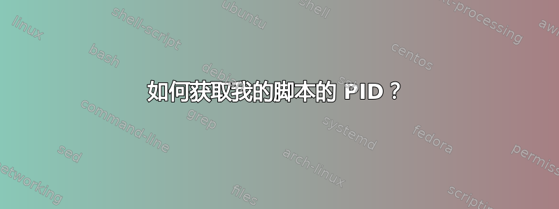 如何获取我的脚本的 PID？