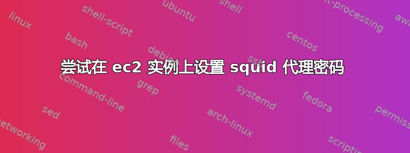 尝试在 ec2 实例上设置 squid 代理密码