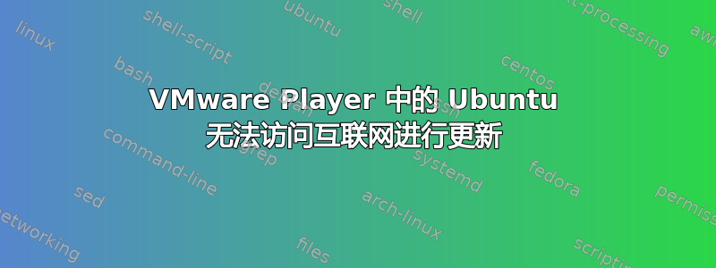 VMware Player 中的 Ubuntu 无法访问互联网进行更新