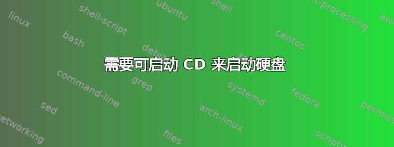 需要可启动 CD 来启动硬盘