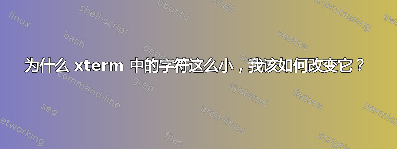 为什么 xterm 中的字符这么小，我该如何改变它？