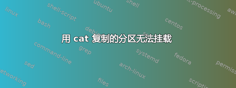 用 cat 复制的分区无法挂载