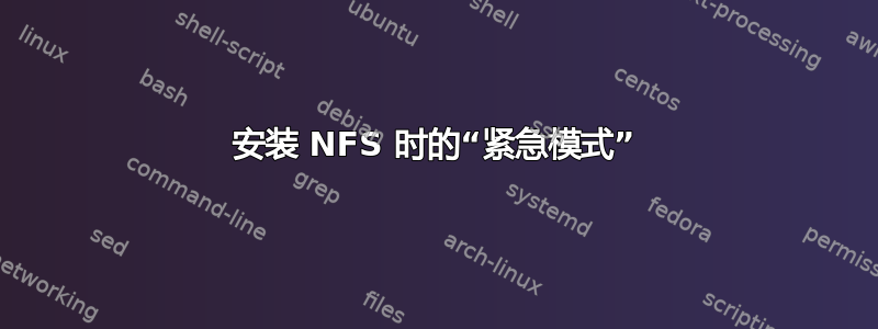 安装 NFS 时的“紧急模式”