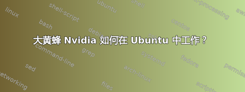 大黄蜂 Nvidia 如何在 Ubuntu 中工作？